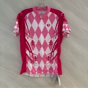 Pearl Izumi L Pink/White Short Sleeve Performance Cycling Jersey  NEW!